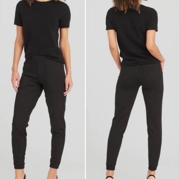 SPANX Pants - SPANX Perfect Pant Ponte Joggers in Black Size L